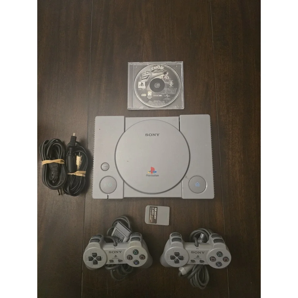 Sony PlayStation 1 PS1 Gray Console Bundle Great Condition OEM Controller Game